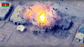 Une cible arménienne détruite par un drone azéri