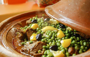 Tagine mqualli aux petits pois