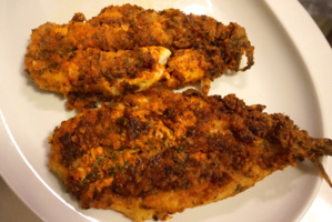 Poisson frit à la « charmoula » Poisson frit à la « charmoula »