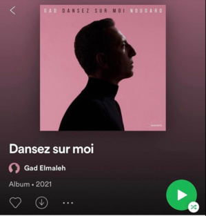 Gad El Maleh sort son premier album intitulé " Dansez sur moi" 