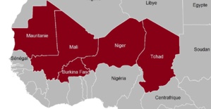 Carte de la sous-région du G5 Sahel