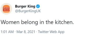 Burger King crée une polémique : "La place des femmes est en cuisine" Burger King crée une polémique : "La place des femmes est en cuisine"