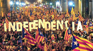 Le peuple Catalan manifeste pour son indépendance