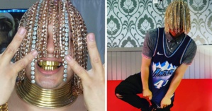 Le rappeur Dan Sur se plante des chaînes en or en guise de cheveux Le rappeur Dan Sur se plante des chaînes en or en guise de cheveux