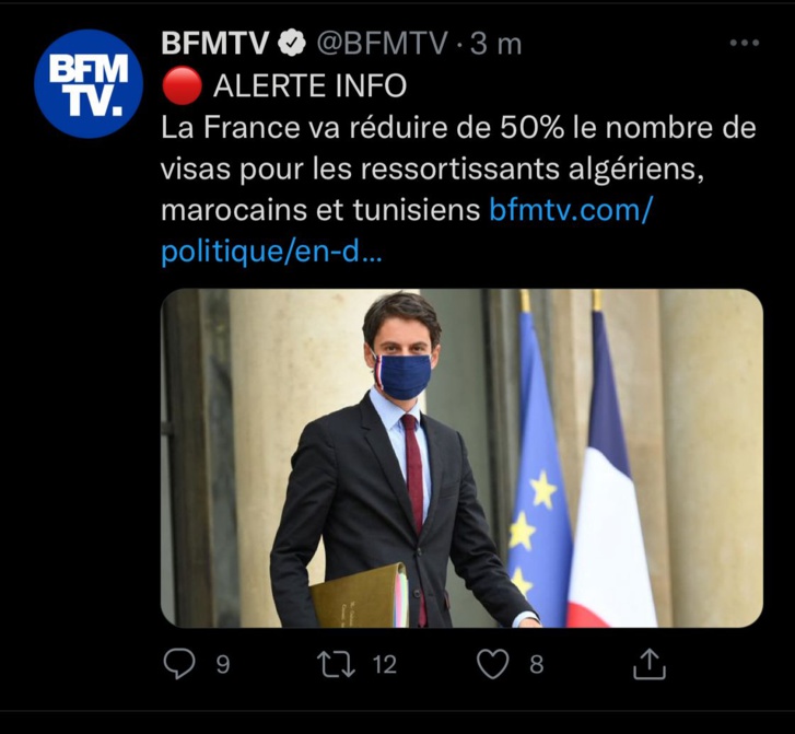 Visa : Zemmour est-il passé par là ? Visa : Zemmour est-il passé par là ?