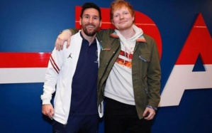 PSG : Ed Sheeran rencontre Messi après le match PSG : Ed Sheeran rencontre Messi après le match