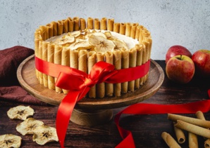 Charlotte aux pommes caramélisées