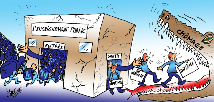 Le système éducatif produit des longues files de chômeurs inadaptés au marché du travail Le système éducatif produit des longues files de chômeurs inadaptés au marché du travail
