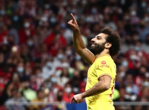 Mohamed Salah, lors d'Atlético Madrid-Liverpool en Ligue des champions, le 19 octobre 2021. Mohamed Salah, lors d'Atlético Madrid-Liverpool en Ligue des champions, le 19 octobre 2021.
