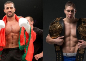 Les Marocains Badr Hari et Jamal Ben Saddik. Les Marocains Badr Hari et Jamal Ben Saddik.