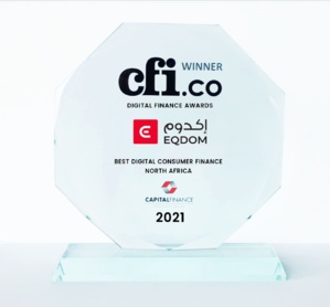Eqdom reçoit le Prix : Best Digital Consumer Finance – North Africa Eqdom reçoit le Prix : Best Digital Consumer Finance – North Africa