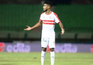 Mohamed Ounajem, joueur marocain du Zamalek (Égypte).