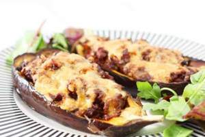 Aubergines farcies à la viande hachée Aubergines farcies à la viande hachée