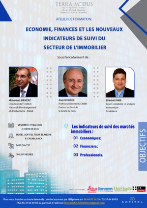 ECONOMIE, FINANCES ET LES NOUVEAUX INDICATEURS DE SUIVI DU SECTEUR DE L’IMMOBILIER ECONOMIE, FINANCES ET LES NOUVEAUX INDICATEURS DE SUIVI DU SECTEUR DE L’IMMOBILIER
