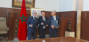 Mme. Odile Renaud-Basso, Présidente de la BERD, M. Abdellatif Jouahri, Wali de Bank Al-Maghrib et M. Mohamed El Kettani, Vice-président du GPBM.