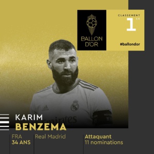 Ballon d'or 2022 : Le Sultan Benzema intronisé.. Ballon d'or 2022 : Le Sultan Benzema intronisé..