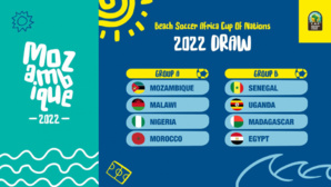 Beach soccer : La CAF actualise le calendrier des matchs de la CAN Mozambique 2022 après le retrait du Nigeria Beach soccer : La CAF actualise le calendrier des matchs de la CAN Mozambique 2022 après le retrait du Nigeria