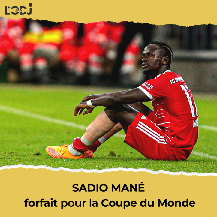 Sadio Mané  forfait pour la Coupe du Monde