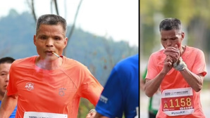 Chine : un homme court un marathon... en fumant