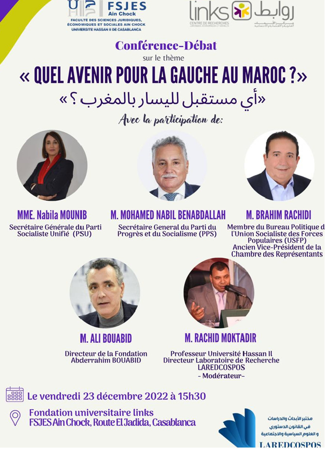 Conférence débat sous le thème " Quel avenir pour la gauche au Maroc " ?