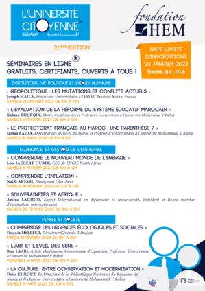 L’Université Citoyenne® : une 26ème édition en phase avec les nouveaux enjeux géopolitiques mondiaux L’Université Citoyenne® : une 26ème édition en phase avec les nouveaux enjeux géopolitiques mondiaux