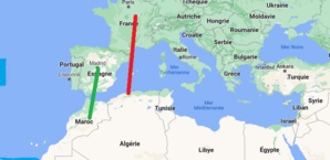 Les deux axes Rabat-Madrid et Alger-Paris Les deux axes Rabat-Madrid et Alger-Paris