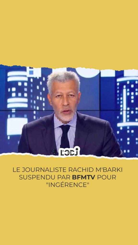 Le journaliste Rachid M'Barki suspendu par BFMTV pour "ingérence"