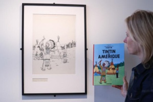 La couverture de la BD de "Tintin en Amérique" adjugée 2,16 millions d'euros La couverture de la BD de "Tintin en Amérique" adjugée 2,16 millions d'euros