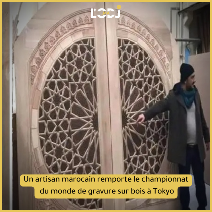 Un artisan marocain remporte le championnat du monde de gravure sur bois à Tokyo Un artisan marocain remporte le championnat du monde de gravure sur bois à Tokyo