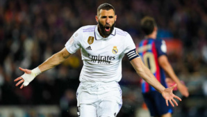 Karim Benzema , auteur d'un triplé , bourreau des Catalans Karim Benzema , auteur d'un triplé , bourreau des Catalans