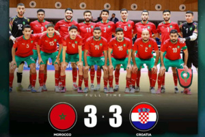 Futsal : le Maroc et la Croatie se neutralisent en amical