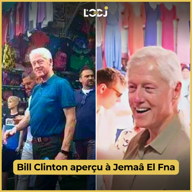 Bill Clinton aperçu à Jemaâ El Fna Bill Clinton aperçu à Jemaâ El Fna