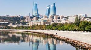 Ville de Bakou en Azerbaïdjan avec les Flame  Towers