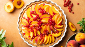 Cheesecake aux nectarines sans cuisson Cheesecake aux nectarines sans cuisson