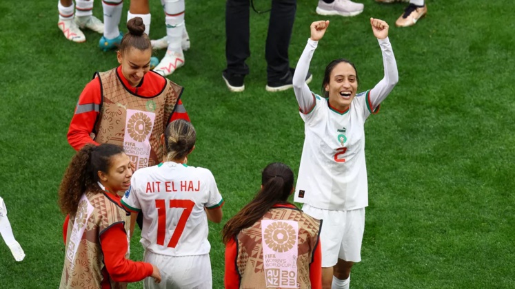 Les Marocaines après leur premier succès en Coupe du monde féminine