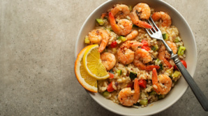 Riz aux crevettes et aux légumes