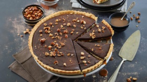 Tarte au chocolat noir et caramel au beurre salé Tarte au chocolat noir et caramel au beurre salé