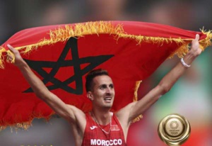 Soufiane El Bakkali seigneurial en Diamond League Soufiane El Bakkali seigneurial en Diamond League