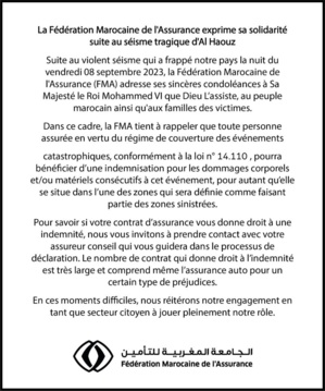 La Fédération de l’assurance publie un communiqué sur l’indemnisation des clients La Fédération de l’assurance publie un communiqué sur l’indemnisation des clients