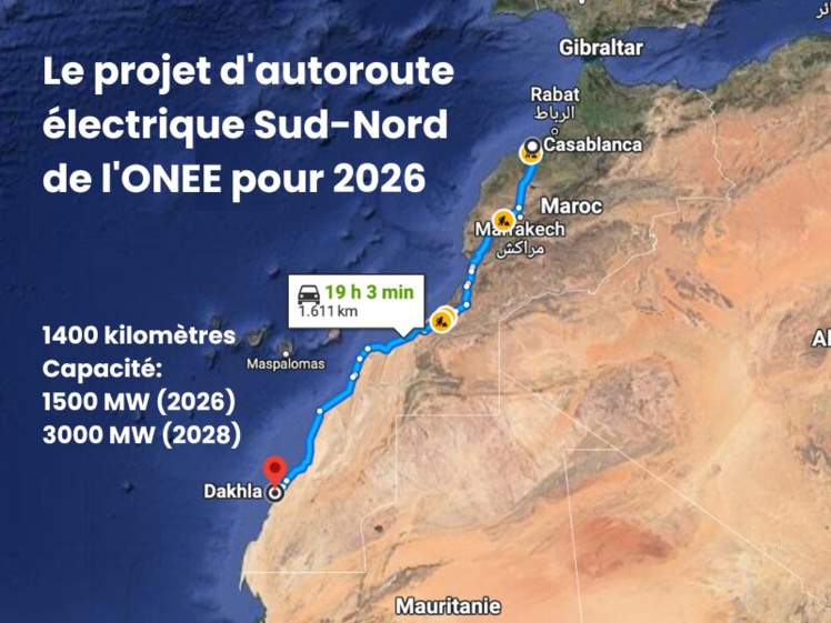 Énergie verte au Maroc : L'autoroute électrique Sud-Nord transforme le paysage énergétique Énergie verte au Maroc : L'autoroute électrique Sud-Nord transforme le paysage énergétique