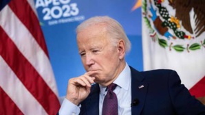 Le président américain Joe Biden, le 17 novembre 2023 à San Francisco (Californie). (BRENDAN SMIALOWSKI / AFP)