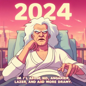 En 2024, je serai (+) plus en colère, (+) plus paresseux et (+) plus rêveur