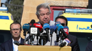 En déplacement aux portes de Gaza, le chef de l'ONU appelle à mettre fin au «cauchemar» En déplacement aux portes de Gaza, le chef de l'ONU appelle à mettre fin au «cauchemar»