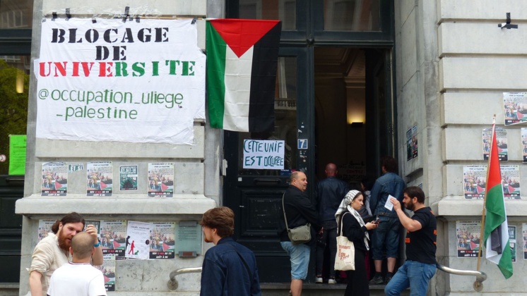 Mobilisation pro-Palestine : Grève de surveillance dans des universités de Belgique Mobilisation pro-Palestine : Grève de surveillance dans des universités de Belgique