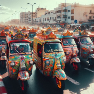 Casablanca, le boom des “mototaxis” Casablanca, le boom des “mototaxis”