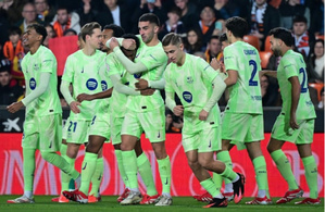 Le FC Barcelone écrase Valence et rejoint le Real Madrid et l’Atlético en demi-finales de la Coupe du Roi Le FC Barcelone écrase Valence et rejoint le Real Madrid et l’Atlético en demi-finales de la Coupe du Roi