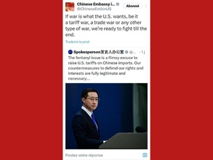 La Chine défie les États-Unis dans un tweet explosif : l’escalade des tensions commerciales atteint un nouveau sommet La Chine défie les États-Unis dans un tweet explosif : l’escalade des tensions commerciales atteint un nouveau sommet