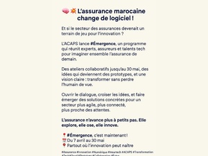 L’ACAPS : Quand l’assurance devient un laboratoire d’idées L’ACAPS : Quand l’assurance devient un laboratoire d’idées