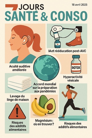 Podcast : L'essentiel de l'actualité "7 Days Santé & Conso du 18-04-2025” de la semaine