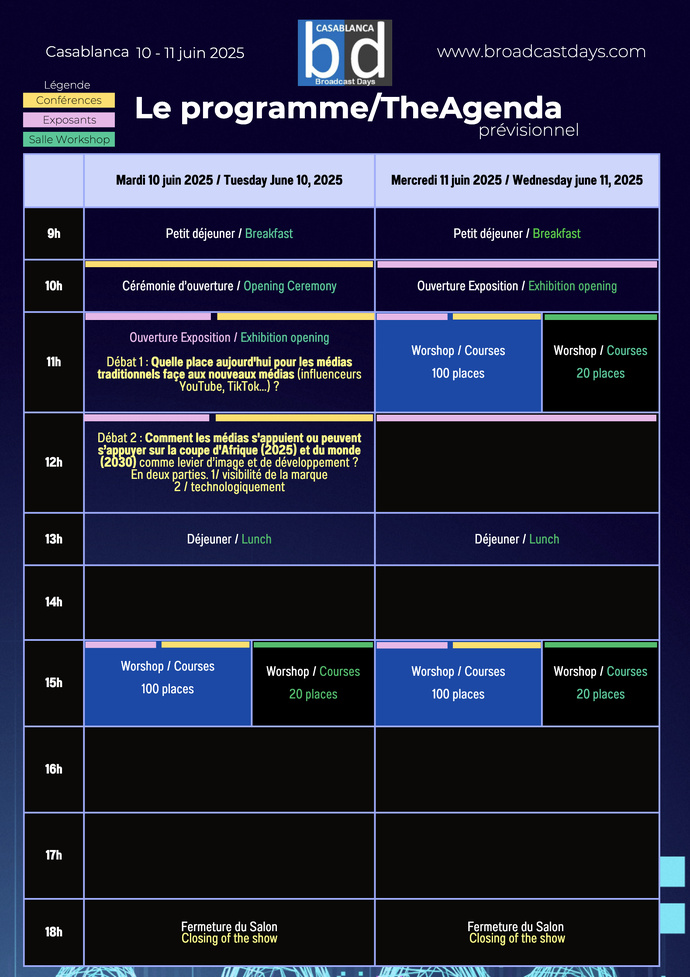 Casablanca Broadcast Days : Le rendez-vous audiovisuel africain à ne pas manquer !